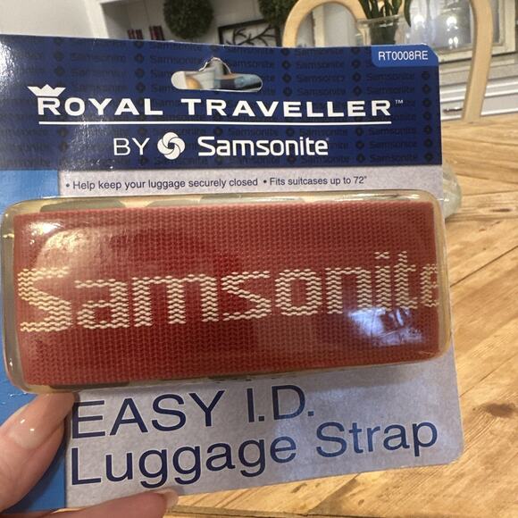 NEW Samsonite Royal Traveller Luggage Strap RED RT0008RE Easy ID Airport Travel - Picture 3 of 7